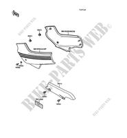 SIDE COVERS   CHAIN COVER voor Kawasaki GPZ500S 1991