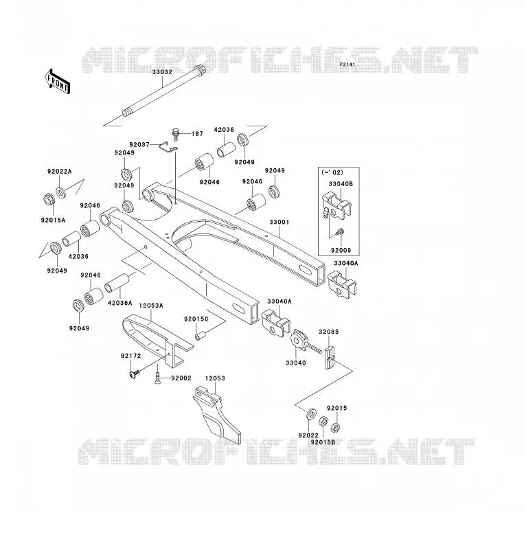 SWINGARM Kawasaki MOTOS 650 2002 KLR650  KL650-A16