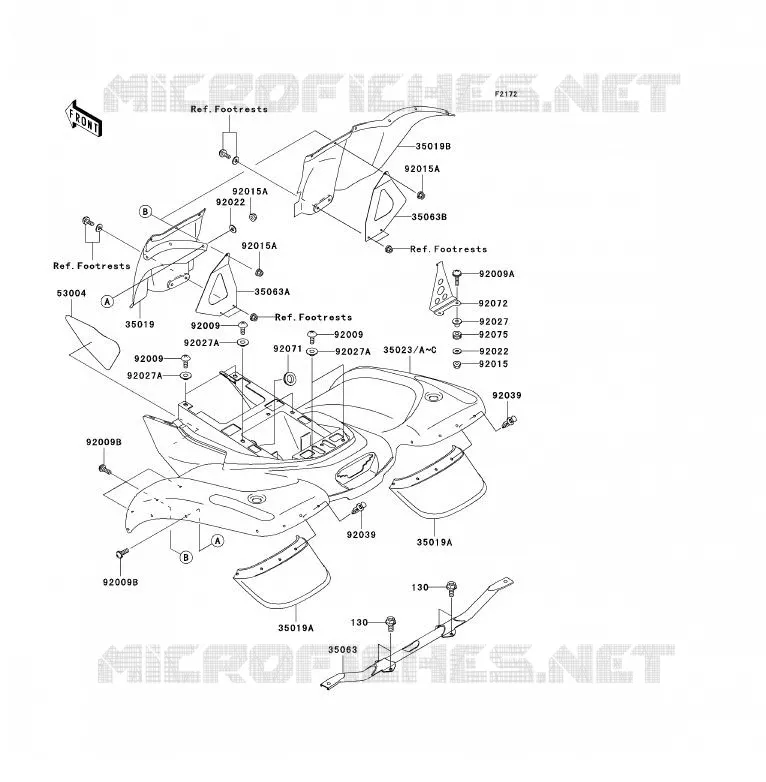 REAR FENDER Kawasaki QUAD 360 2006 KVF360 4X4  KVF360A6F