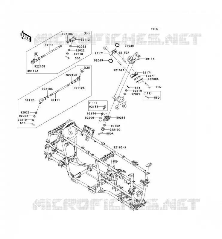CHASSIS Kawasaki QUAD 650 2013 KVF650 4X4I  KVF650FDF