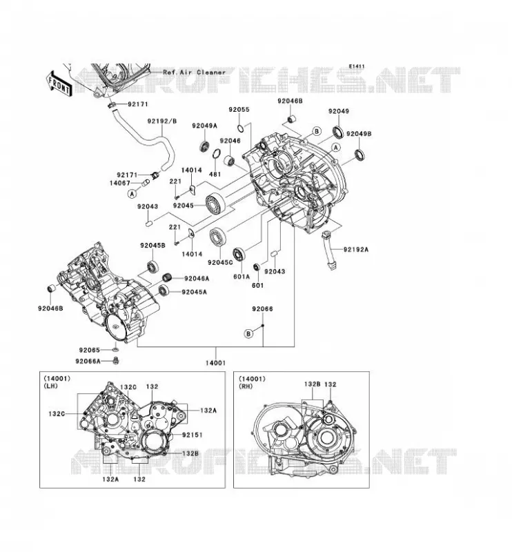 CRANKCASE(S) Kawasaki QUAD 750 2012 BRUTE FORCE 750 4X4I EPS  KVF750HCS