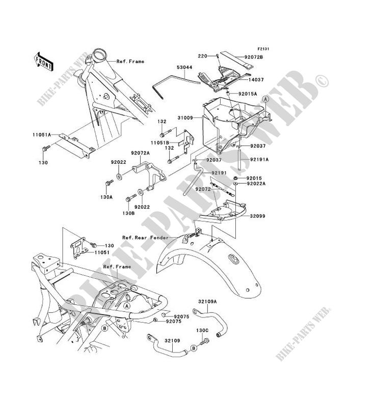 FRAME PARTS (COUVERTURE) voor Kawasaki W650 2000