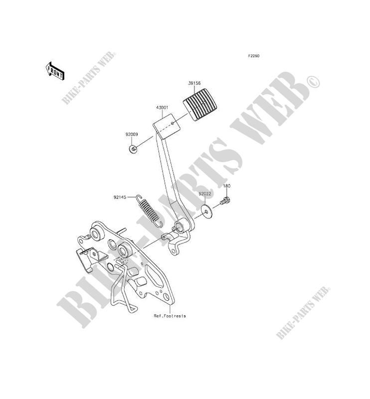 BRAKE PEDAL   TORK LINK voor Kawasaki VULCAN S ABS 2015