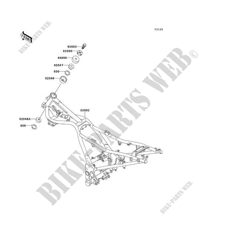 CHASSIS voor Kawasaki GPX250R 1992