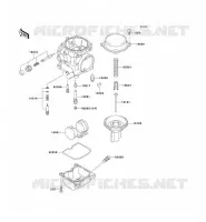 CARBURETOR PARTS voor Kawasaki ZZR250 2001