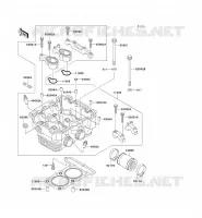 CYLINDER HEAD voor Kawasaki ZZR250 2001