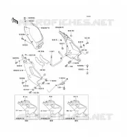 LOWER COWLING voor Kawasaki ZZR250 2001
