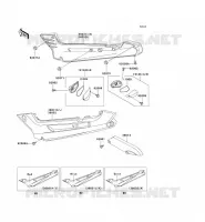 SIDE COVERS   CHAIN COVER voor Kawasaki ZZR250 2001