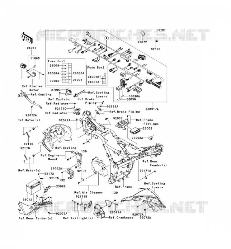 CHASSIS ELECTRICAL EQUIPMENT Kawasaki MOTOS 300 2014 NINJA 300 ABS  EX300BESA