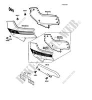 SIDE COVERS   CHAIN COVER voor Kawasaki GPZ500S 1987