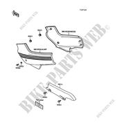 SIDE COVERS   CHAIN COVER voor Kawasaki GPZ500S 1989