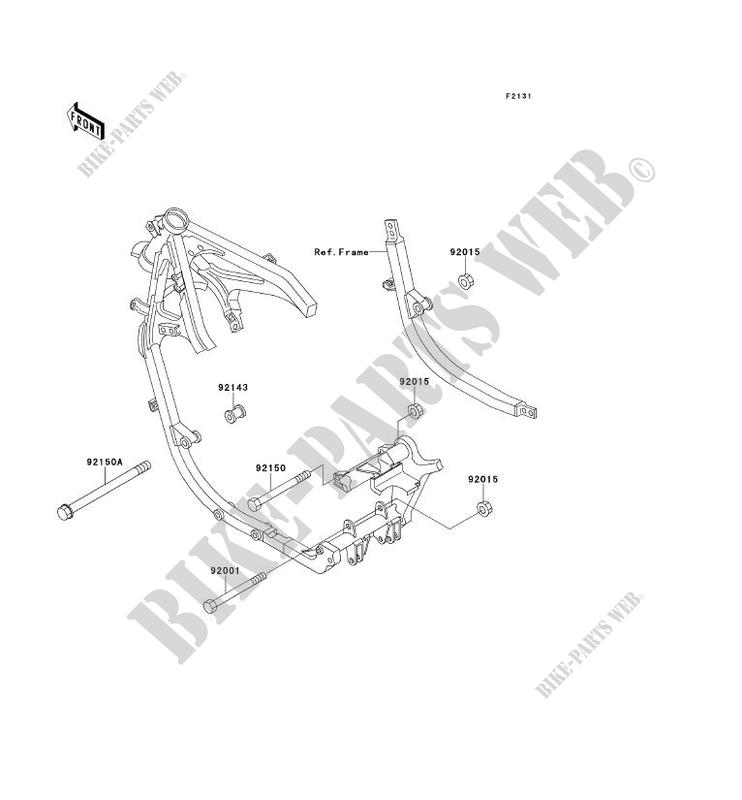 FRAME PARTS (COUVERTURE) voor Kawasaki GPZ500S 1998