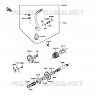KICK STARTER voor Kawasaki KD80X 1989