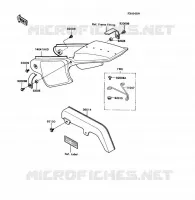 SIDE COVERS   CHAIN COVER voor Kawasaki KD80X 1989