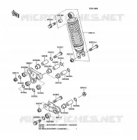 SUSPENSION   SHOCK ABSORBER voor Kawasaki KD80X 1989