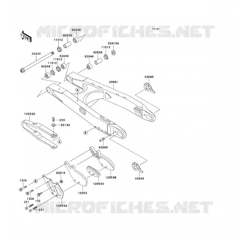 SWINGARM Kawasaki MOTOS 200 2000 KDX200  KDX200-H6