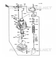 CARBURETOR voor Kawasaki KE100 1989
