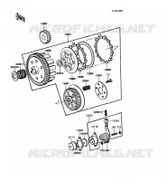 CLUTCH voor Kawasaki KE100 1989