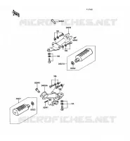 FOOTREST voor Kawasaki KE100 1989