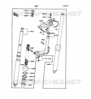 FRONT FORK voor Kawasaki KE100 1989