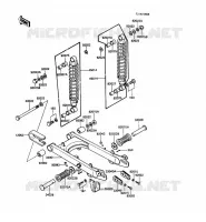 SWINGARM   SUSPENSION   SHOCK ABSORBER voor Kawasaki KE100 1989