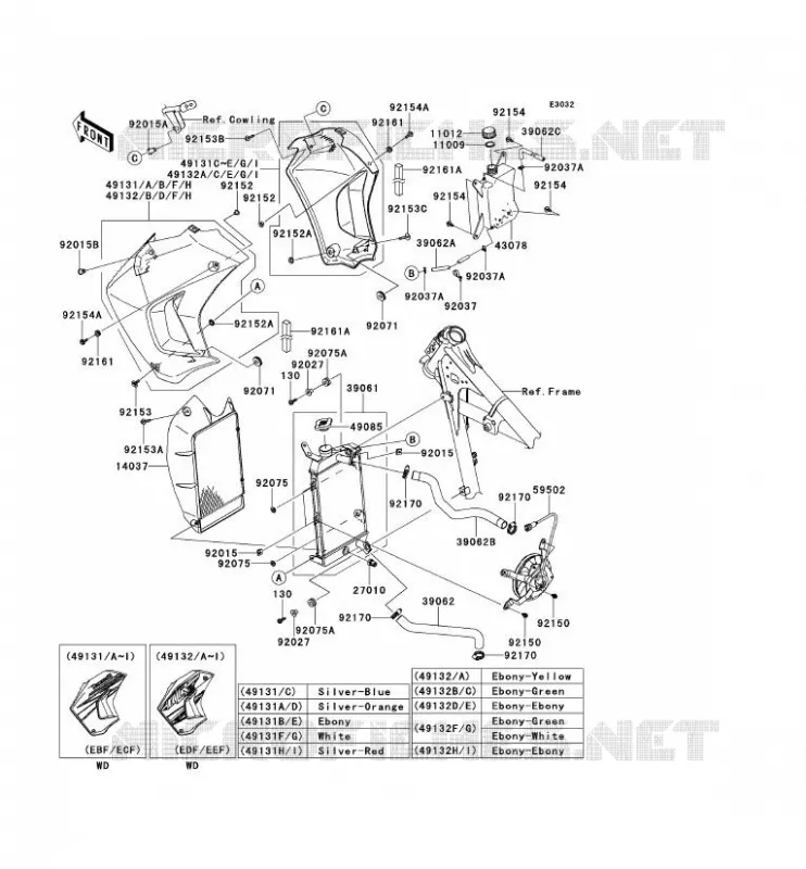 RADIATOR Kawasaki MOTOS 650 2012 KLR650  KL650ECF