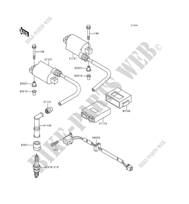 IGNITION SYSTEM voor Kawasaki KLE500 2000