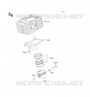 CYLINDER   PISTON  voor Kawasaki D-TRACKER 125 2010