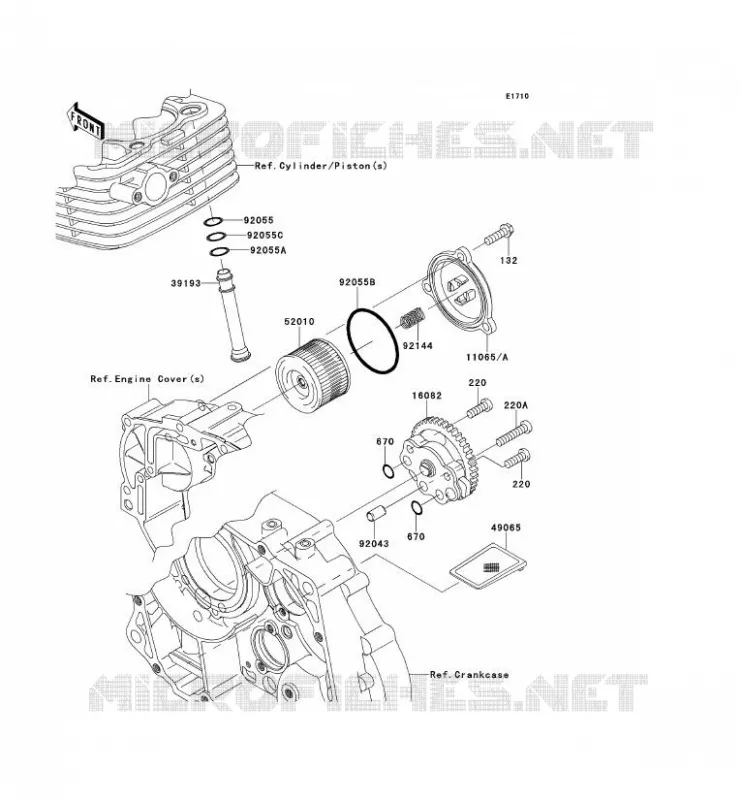OIL PUMP Kawasaki MOTOS 125 2010 D-TRACKER 125  KLX125DAF