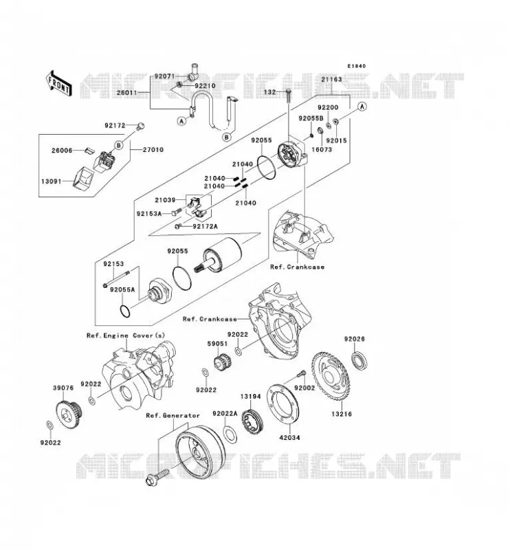 STARTER MOTOR Kawasaki TOUT-TERRAIN 250 2012 KLX250S  KLX250TCF