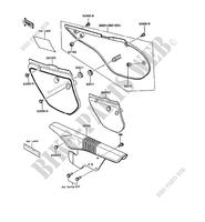 SIDE COVERS   CHAIN COVER(1/2) voor Kawasaki KMX125 1988