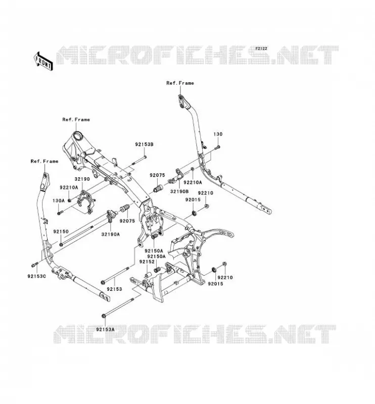 ENGINE MOUNT Kawasaki MOTOS 2000 2009 VN2000  VN2000G9F