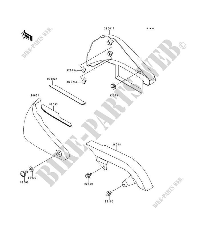SIDE COVERS   CHAIN COVER voor Kawasaki VN800 1995