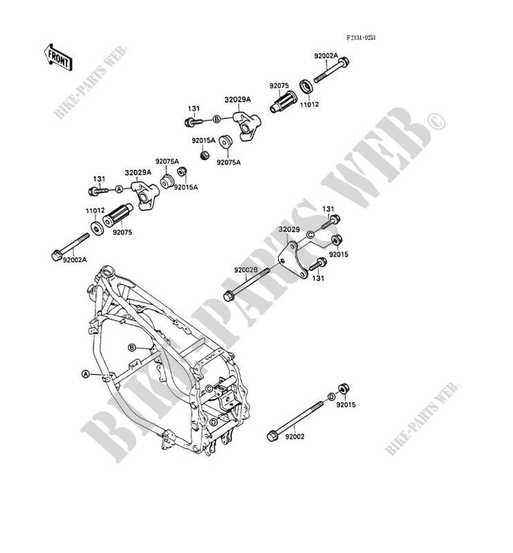 FRAME PARTS (COUVERTURE) voor Kawasaki GPX600R 1988