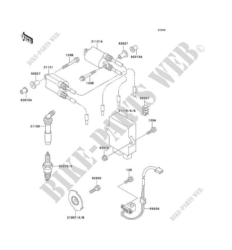 IGNITION SYSTEM voor Kawasaki ZZR600 1995