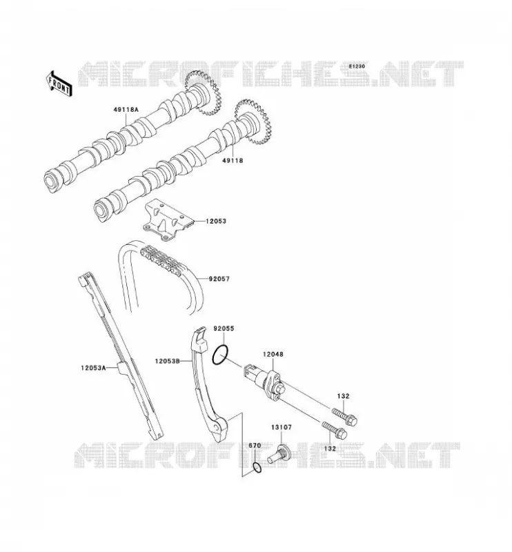 CAMSHAFT - TENSIONER Kawasaki MOTOS 600 2002 NINJA ZX-6R  ZX600-J3