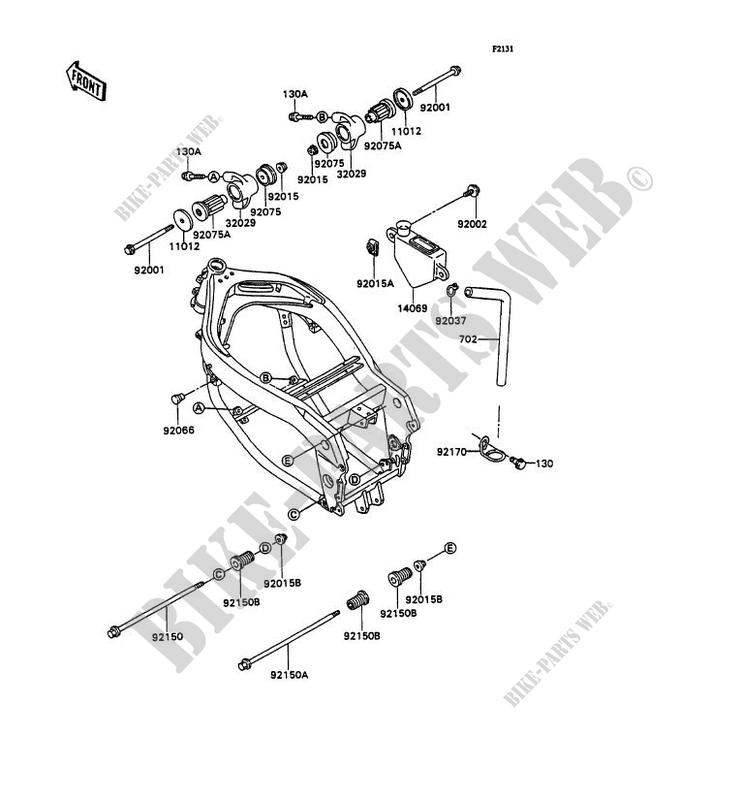 FRAME PARTS (COUVERTURE) voor Kawasaki ZXR750 1990