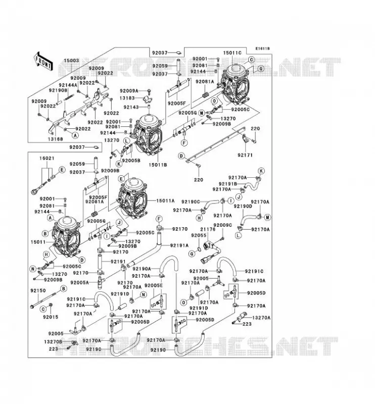 CARBURETOR(FR) Kawasaki MOTOS 900 2002 NINJA ZX-9R  ZX900-F1P