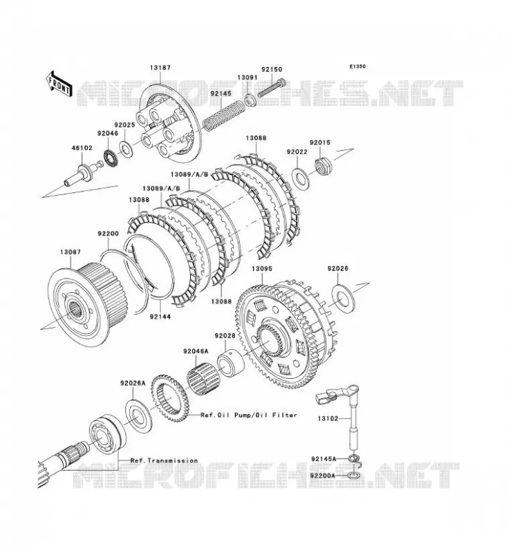 CLUTCH Kawasaki MOTOS 900 2002 NINJA ZX-9R  ZX900-F1P