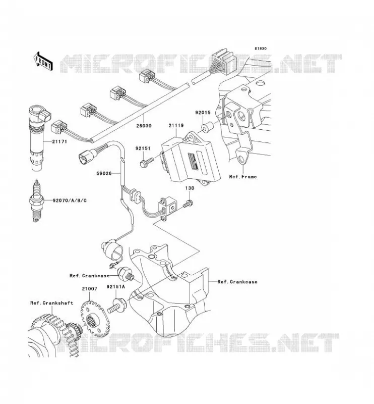 IGNITION SYSTEM Kawasaki MOTOS 900 2003 NINJA ZX-9R  ZX900-F2P