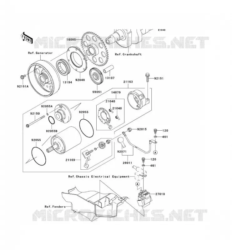 STARTER MOTOR Kawasaki MOTOS 900 2003 NINJA ZX-9R  ZX900-F2P
