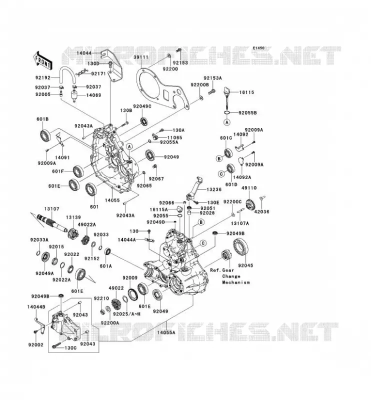 DRIVE SHAFT - FINAL GEAR Kawasaki SSV 400 2014 MULE 610 4X4  KAF400AEF