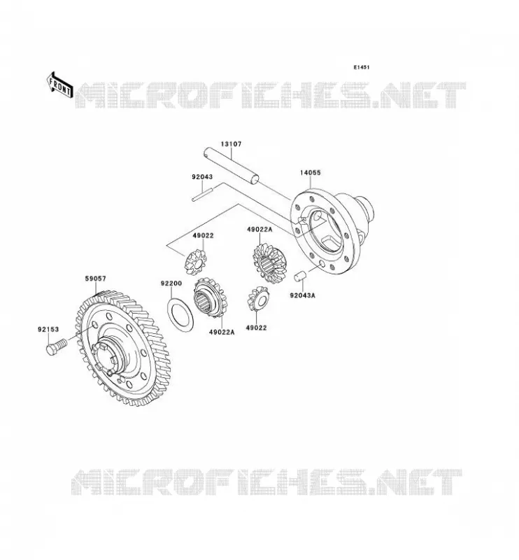 DIFFERENTIAL Kawasaki SSV 400 2012 MULE 600  KAF400BCF