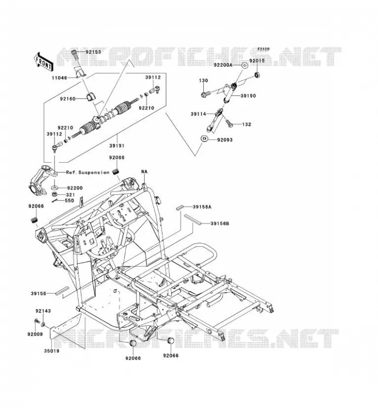 CHASSIS Kawasaki SSV 400 2014 MULE 600  KAF400BEF