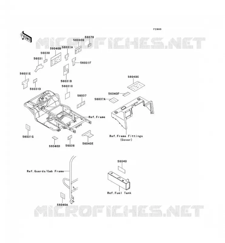 LABELS Kawasaki SSV 620 no_year MULE 2510  KAF620-A5