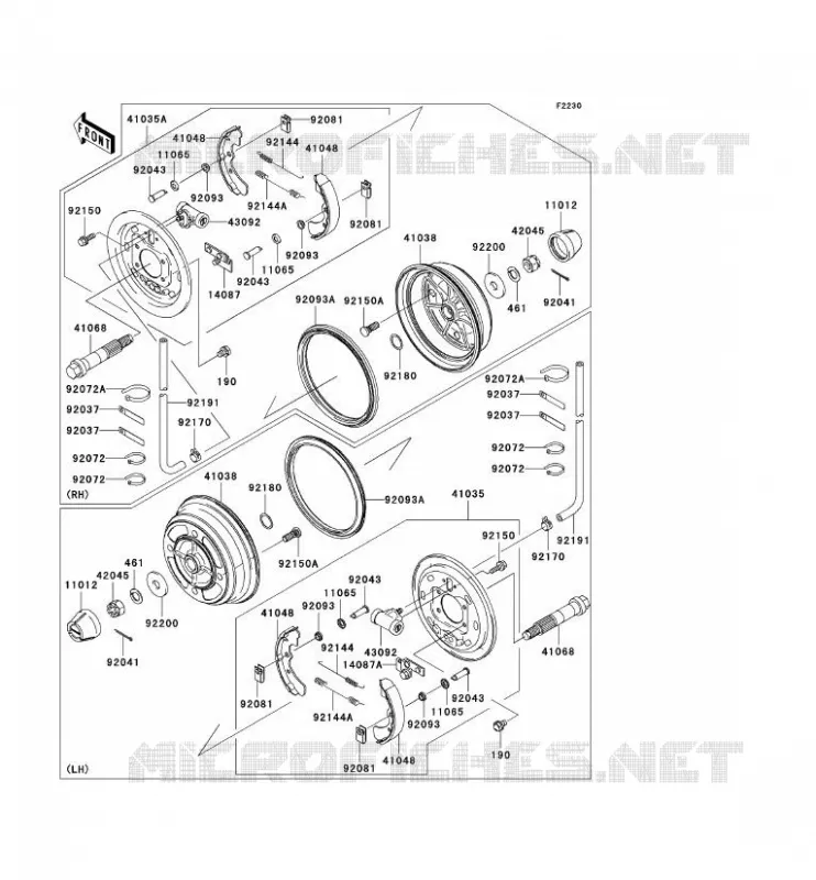FRONT HUB Kawasaki SSV 620 2006 MULE 3000  KAF620G6F