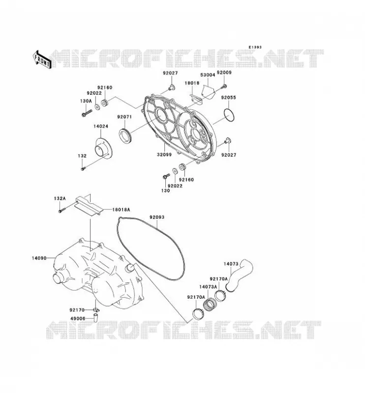 CONVERTER COVER Kawasaki SSV 620 2007 MULE 3000  KAF620G7F