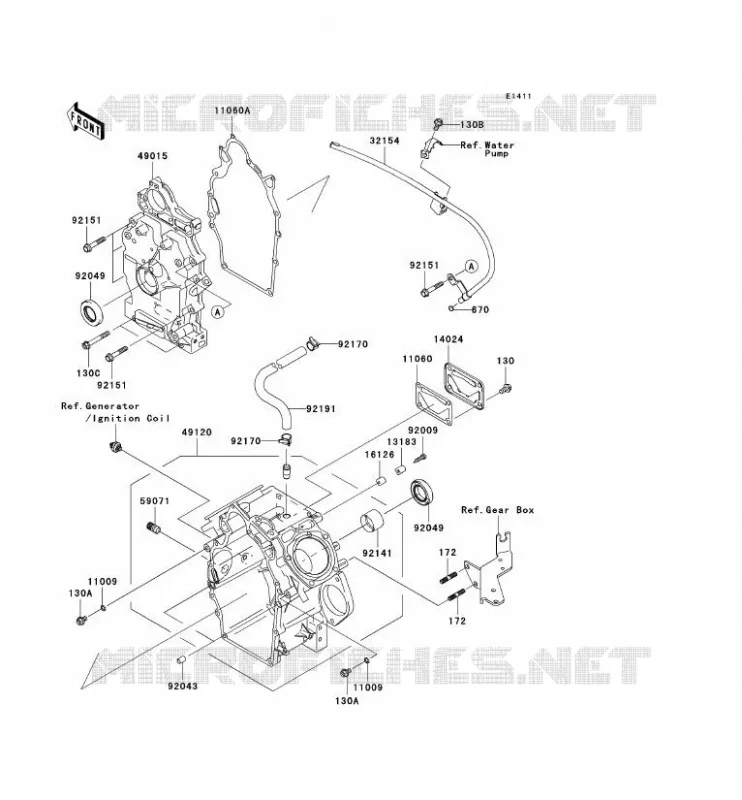 CRANKCASE(S) Kawasaki SSV 620 2006 MULE 3010 TRANS 4X4  KAF620J6F