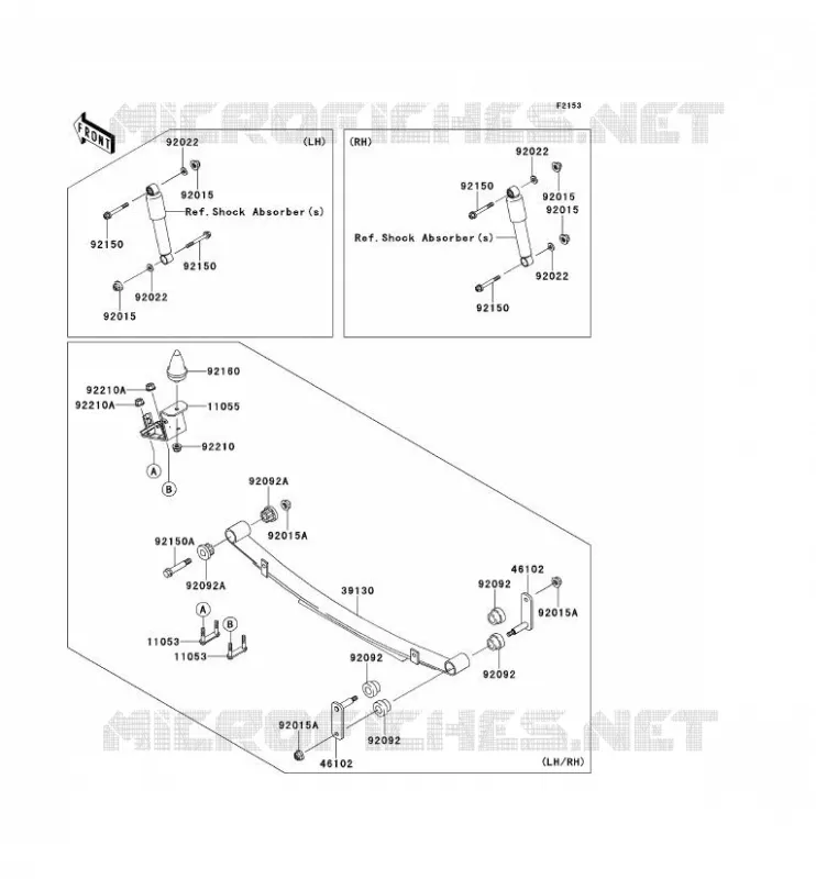 REAR SUSPENSION Kawasaki SSV 620 2009 MULE 4000  KAF620P9F
