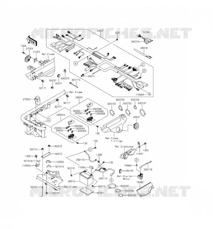 CHASSIS ELECTRICAL EQUIPMENT Kawasaki SSV 620 2014 MULE 4000  KAF620PEF